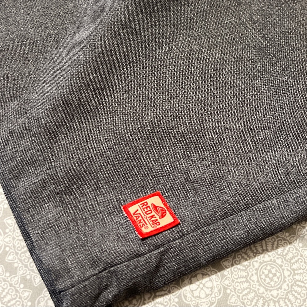 Red kap vans shorts